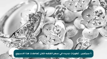 1 سبتمبر.. تطورات جديدة في سعر الفضة خلال تعاملات هذا الأسبوع
